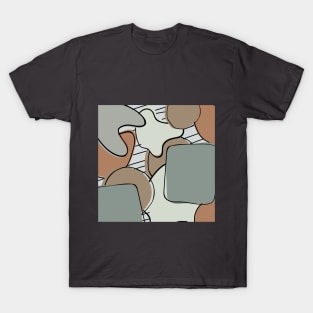 Abstract organic shapes pattern T-Shirt